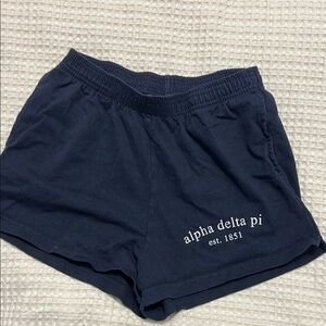 Alpha delta pi- Blue Athletic Shorts with Elastic Waistband